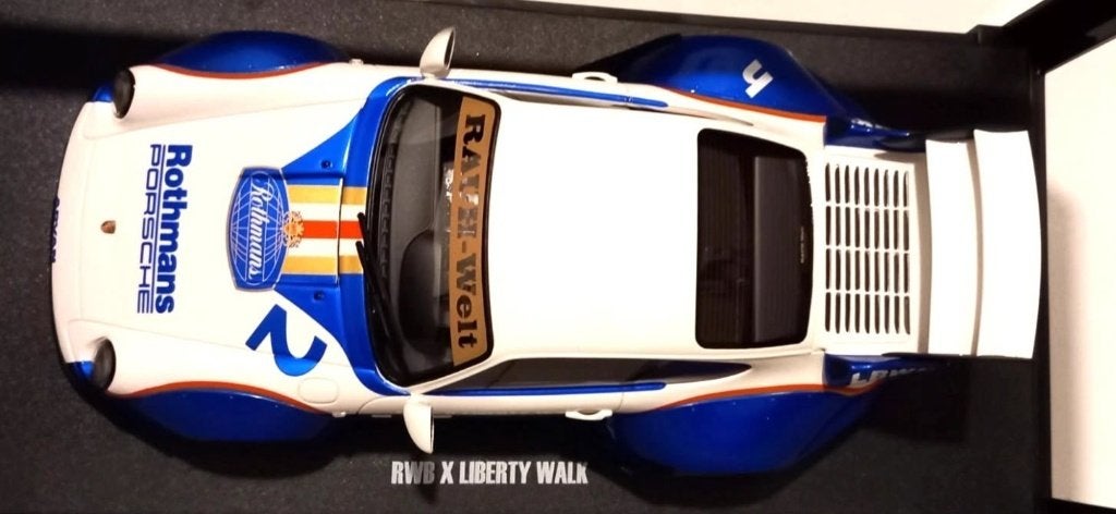 1/18 porsche 911 RWB X LIBERTY WALK Rothmans GT Spirit, Enlèvement ou Envoi, Neuf, Voiture, Autres marques