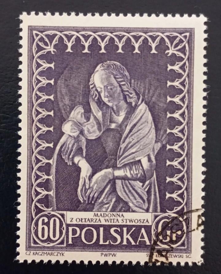 Classic CTO stamp from Poland-Madonna, Postzegels en Munten, Postzegels | Suriname, Verzenden