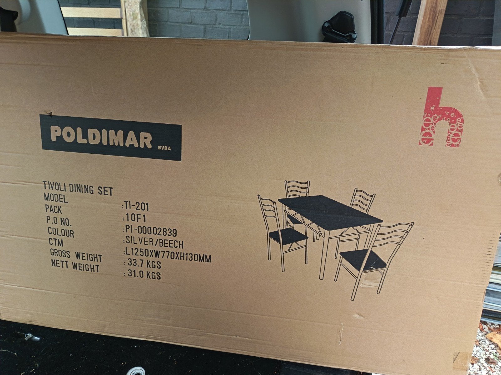 keukentafel met 4 stoelen, Ophalen, Nieuw