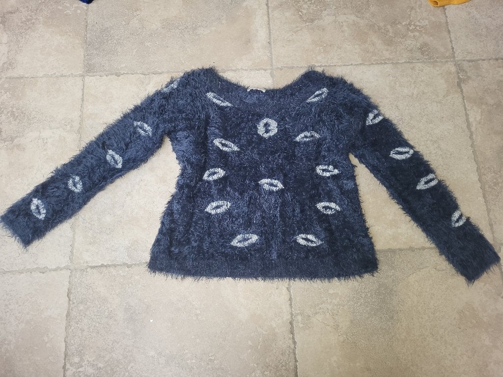Fluffy blauwe zachte trui mt Large, Kleding | Dames, Truien en Vesten, Blauw, Ophalen of Verzenden, Gedragen, Maat 42/44 (L)