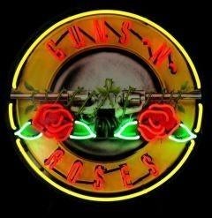 Guns n Roses neon licht reclame fan club USA decoratie decor, Enlèvement ou Envoi, Panneau publicitaire
