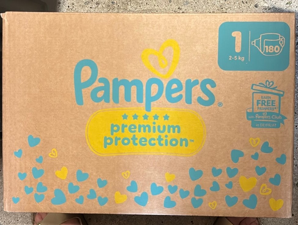 Pampers maat 1 180 stuken 2-5kg, Enlèvement, Neuf, Autres types
