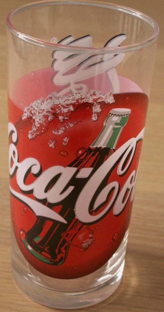 Coca Cola glas Enjoy Coca-Cola met sneeuw op logo, Ophalen of Verzenden, Nieuw