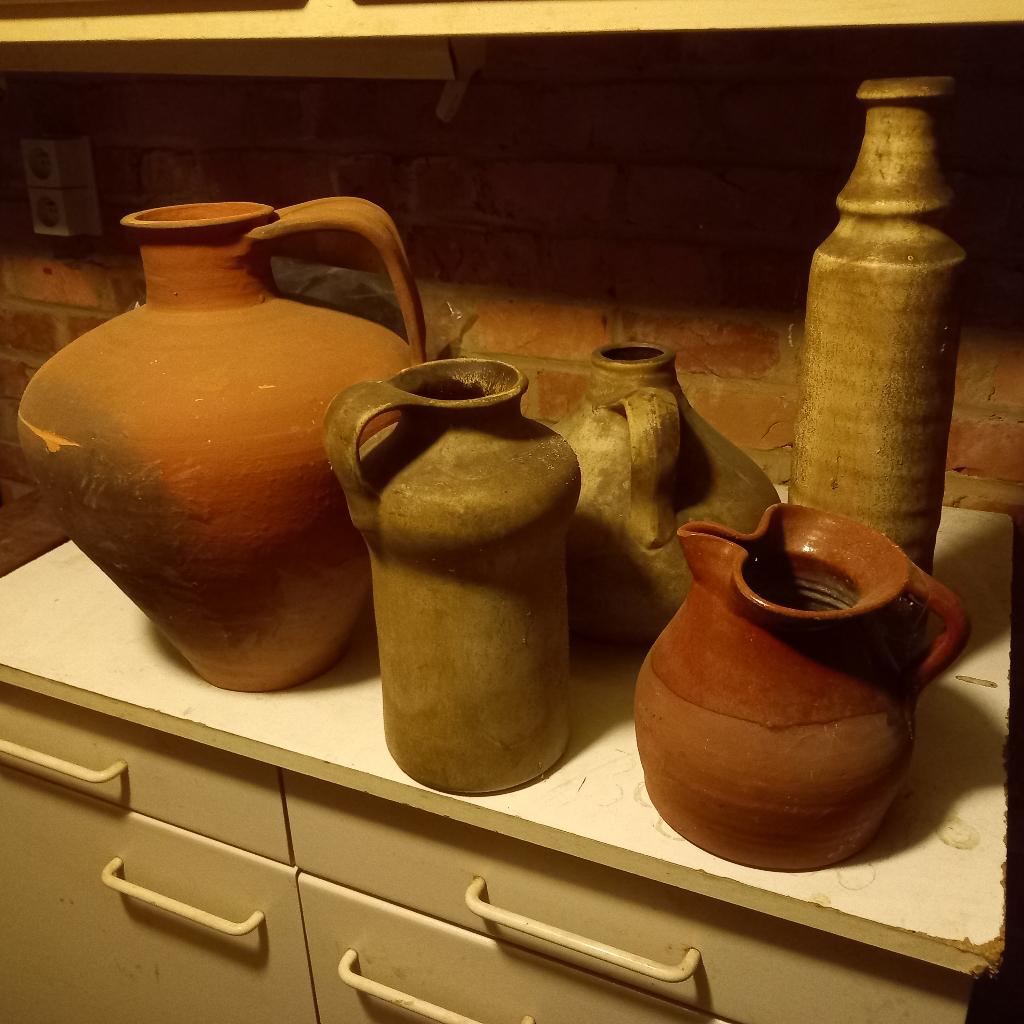 collection de 9 récipients rustiques + 6 pots épices, Enlèvement