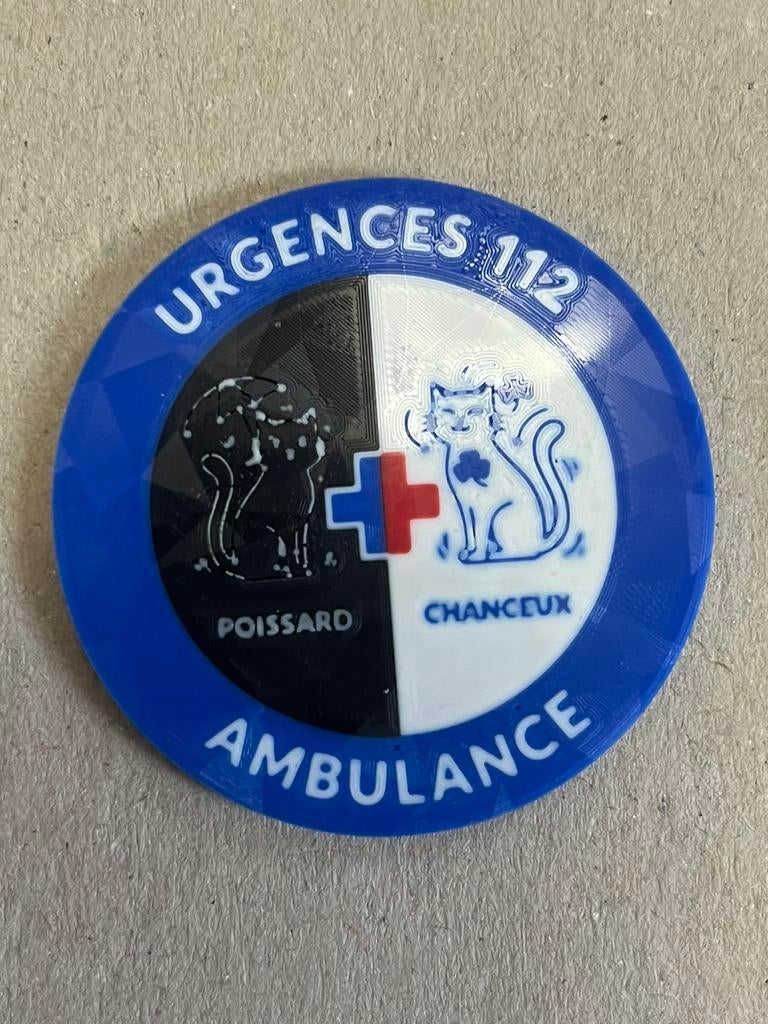Patch velcro chat blanc chat noir urgence 112, Enlèvement ou Envoi, Neuf