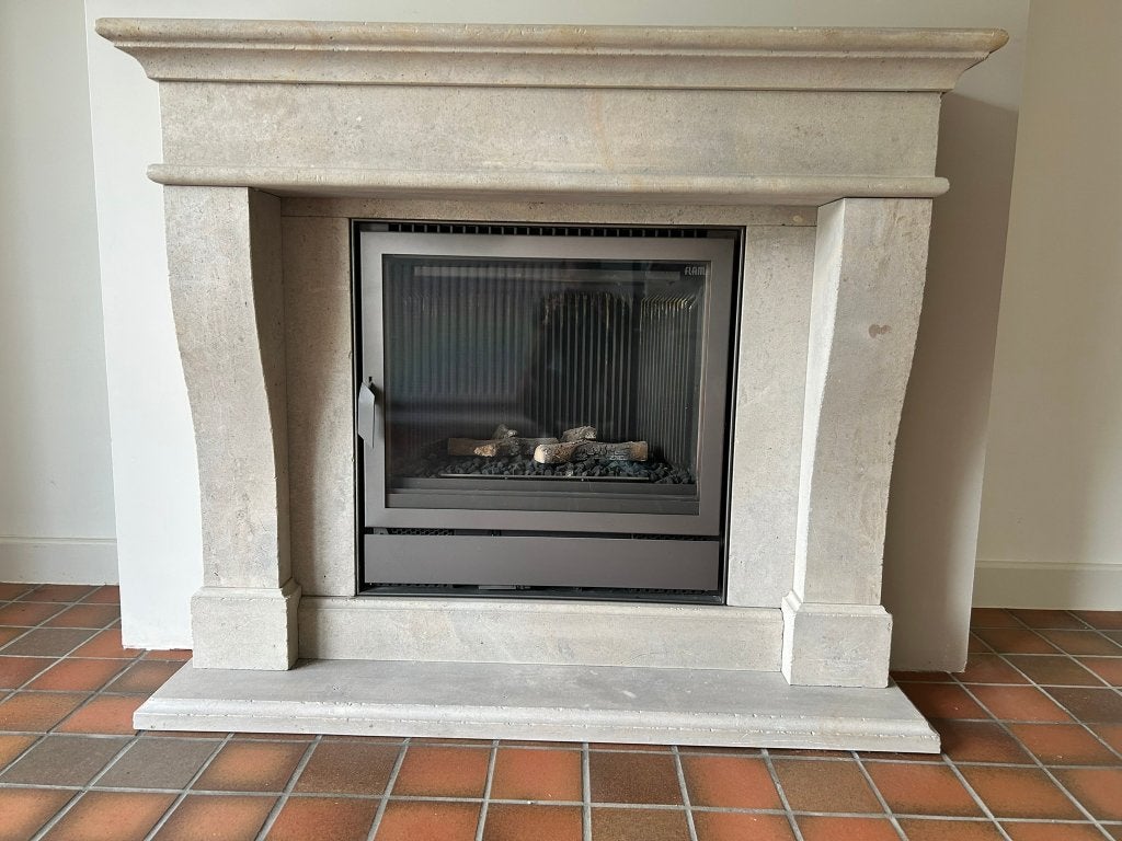 Inbouw gashaard Flam GMT 75/75 met ventilatoren, Huis en Inrichting, Ophalen, Gebruikt, Inbouwhaard, Gashaard