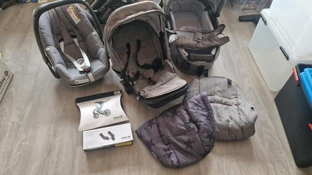 Mutsy Evo Pakket, Kinderen en Baby's, Kinderwagens en Combinaties, Gebruikt, Kinderwagen, Mutsy, Met autostoeltje, Met reiswieg