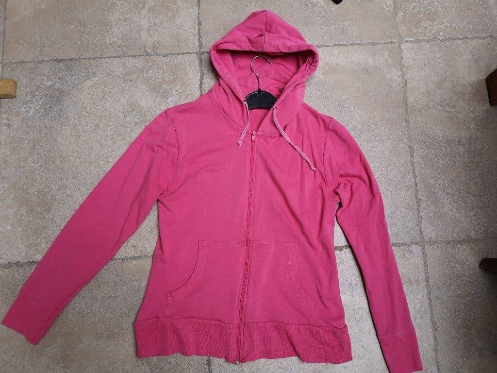 Fuchsia roze gilet mt Large, Enlèvement ou Envoi, Comme neuf, Taille 42/44 (L), Rose