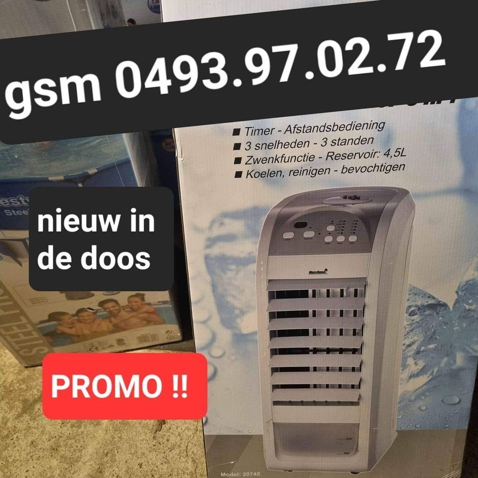 aircooler nieuw in de doos, Elektronische apparatuur, Airco's, Ophalen, Nieuw, Koelen en Ontvochtigen, Afstandsbediening