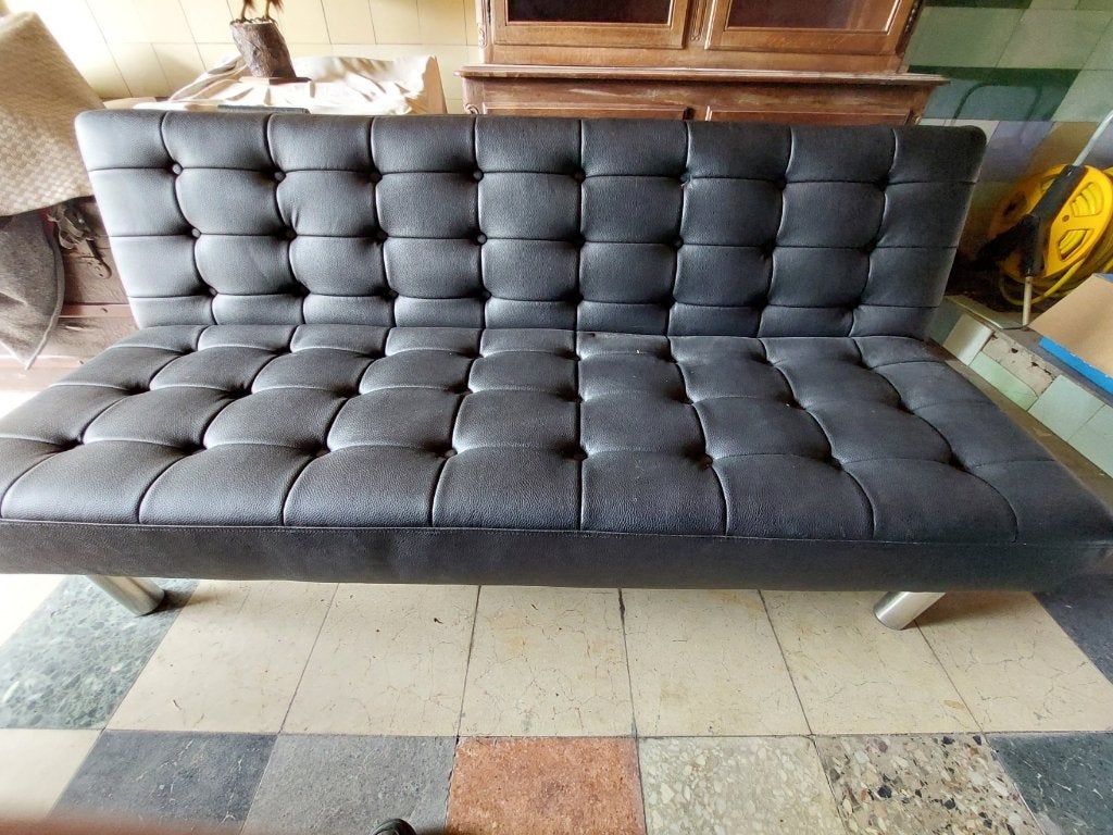 3 zit zetel-slaapbank, Huis en Inrichting, Zetels | Zetels, Zo goed als nieuw, Rechte bank, Driepersoons, 200 tot 250 cm, 75 tot 100 cm