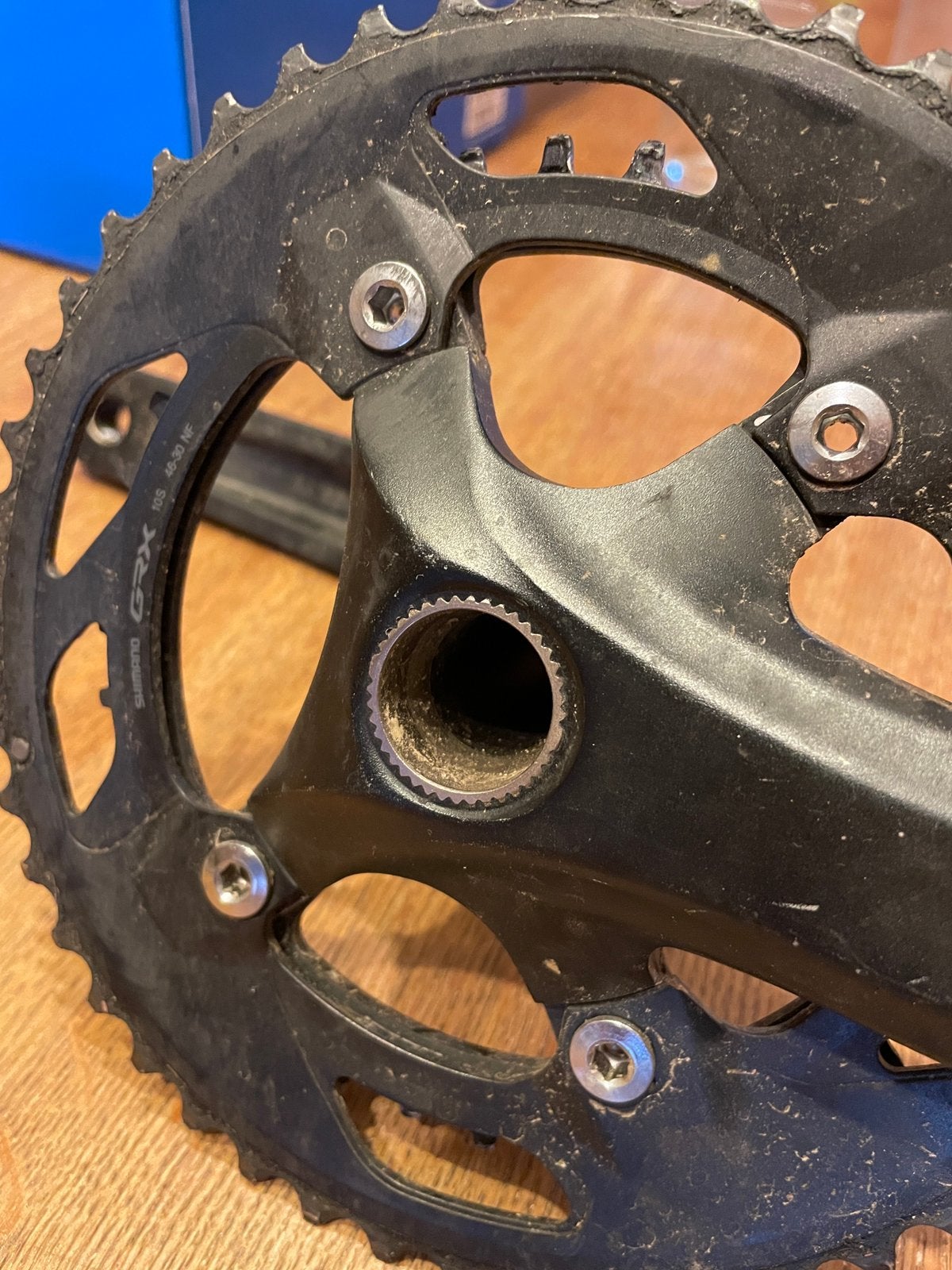 Prowheel 11 crank+pedalen voor op de weg + 2 kettingbladen, Fietsen en Brommers, Gebruikt, Gravelbike, Aluminium, Ophalen