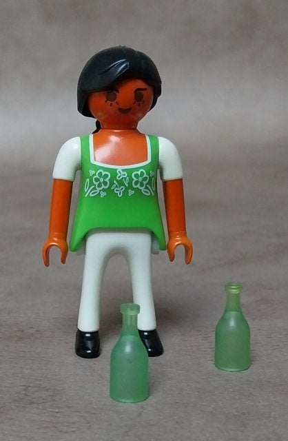 Figurine Playmobil, avec 2 bouteilles, Enlèvement ou Envoi, Utilisé, City life, Figurines
