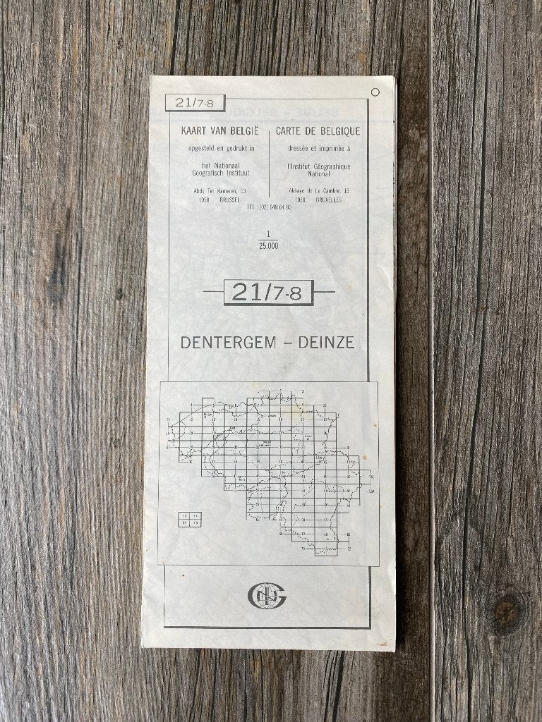 Oude militaire kaart - 1981 - Dentergem - Deinze, Verzamelen, Ophalen of Verzenden
