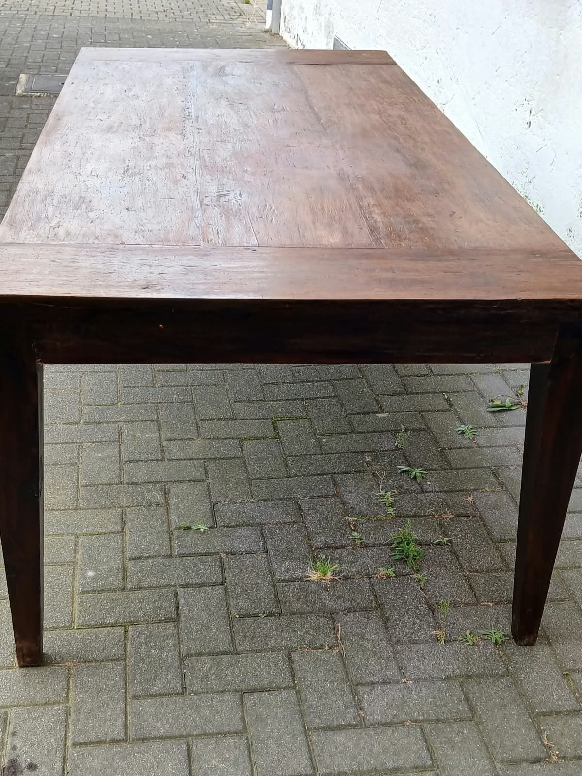 Oude houten eettafel 105 x 220cm, Ophalen, Zo goed als nieuw