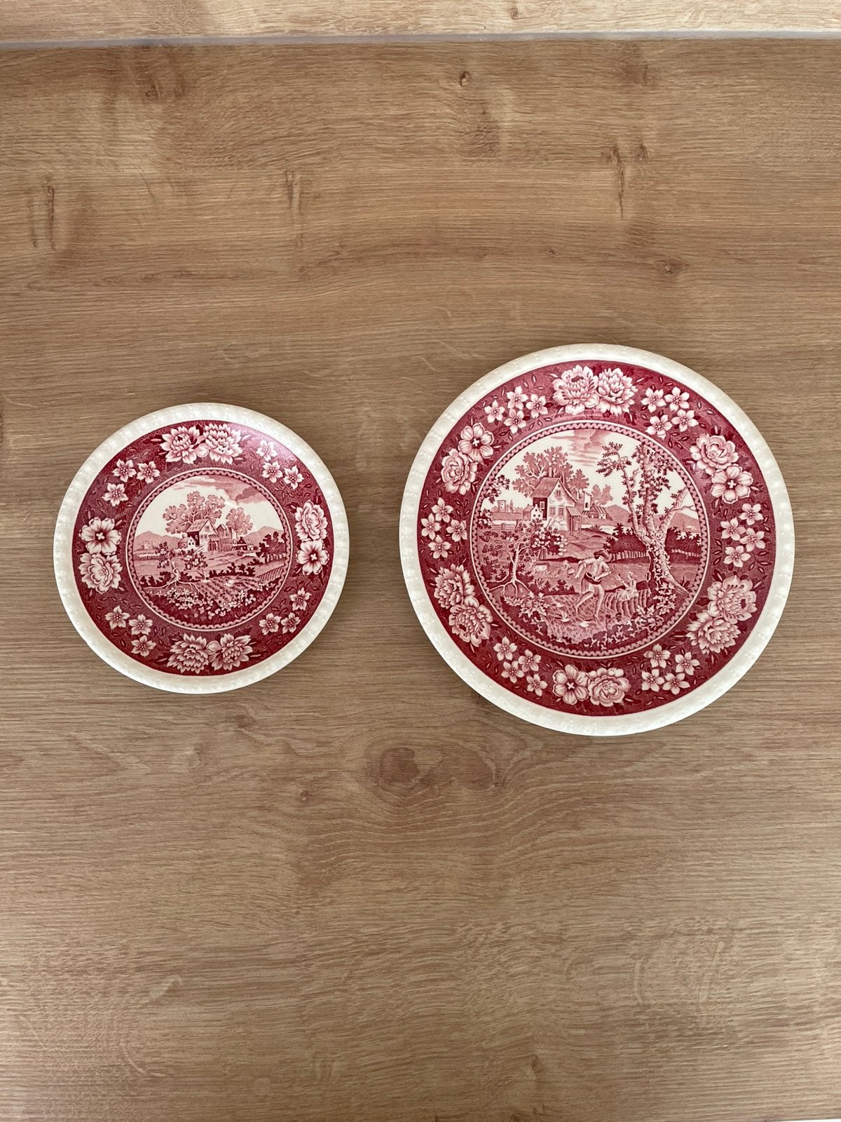 Villeroy & Boch "Rusticana" Rode dessert en koffie borden, Ophalen of Verzenden, Gebruikt, Bord(en)