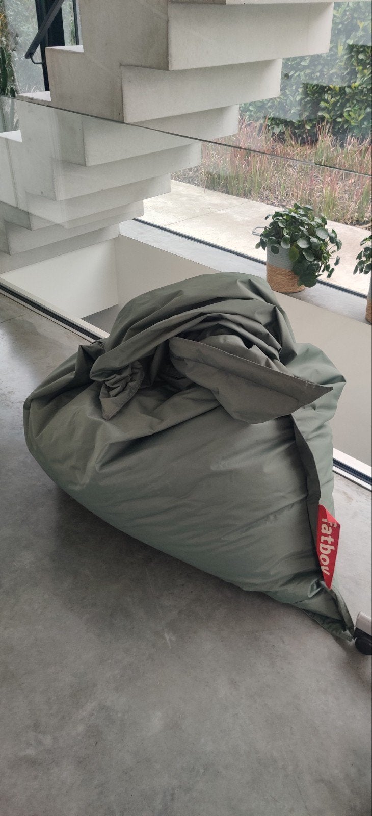 Originele zitzak Fatboy grijs, perfecte staat, Ophalen, Grijs, Zitzak