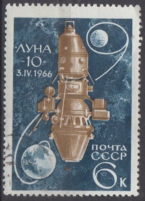 CCCP - Luna 10 - ruimtemissie - 1966, Verzenden, Gestempeld
