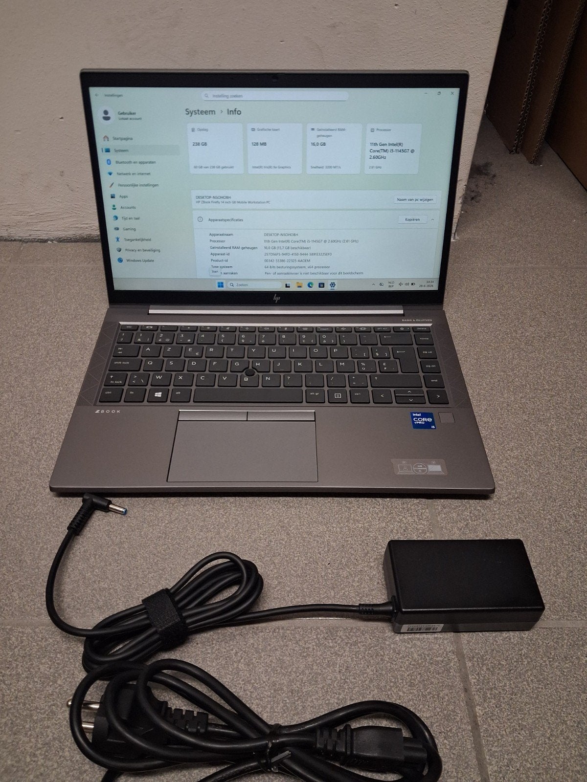 HP Zbook Firefly 14 G8 met Azerty Toetsenbord, Hp, 256 GB, Enlèvement ou Envoi, 14 pouces