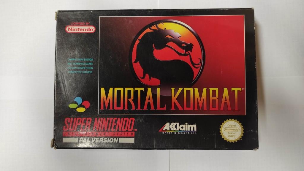 Mortal Kombat Nintendo Snes met doos en handleiding, Ophalen, Gebruikt, Avontuur en Actie