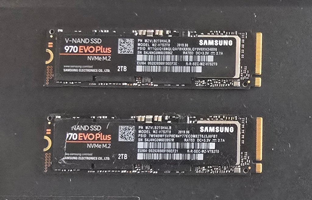 3x SSD NVME 2TB Samsung 970 Evo Plus - WD SN750 etat neuf, Enlèvement ou Envoi, 6tb, SSD, Interne