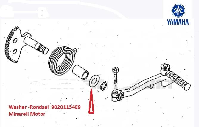 Washer Plate  kickstarter  Sluitring Plaat, Verzenden, Nieuw, Yamaha