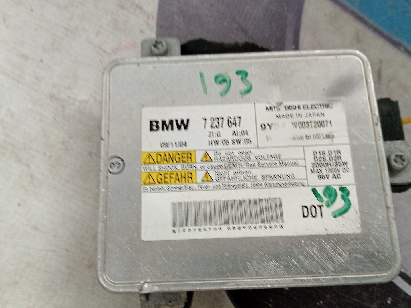Xenon module BMW 5-serie F10 F11 F01 F20 7237647, Auto-onderdelen, Gebruikt, -, -, Ophalen of Verzenden