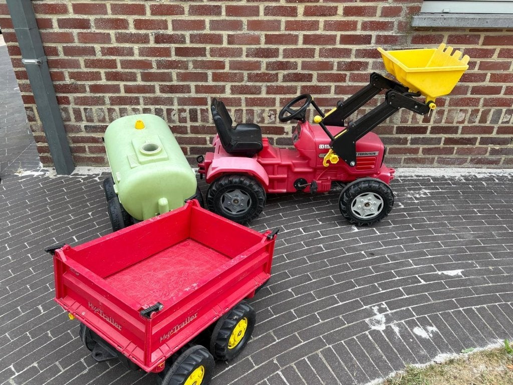 Rolly Toys Massey Ferguson tractor met voorlader, Kinderen en Baby's, Ophalen, Gebruikt, Overige merken, Met kar of aanhanger