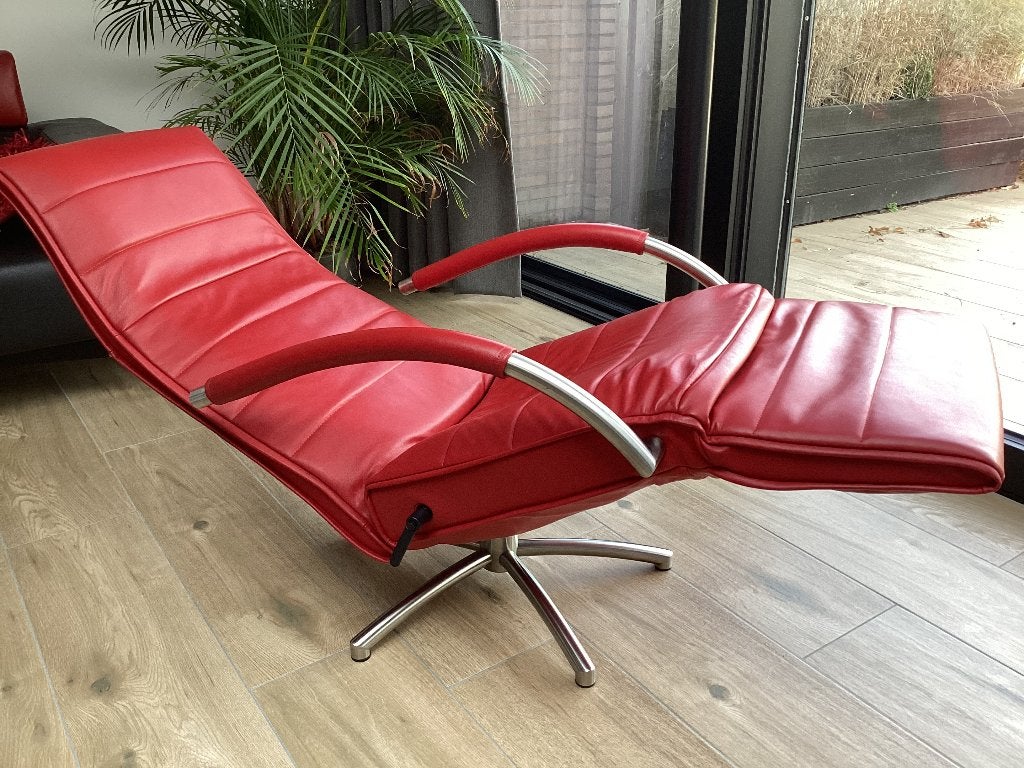Jori relax +oreiller Mensana Medi (cuir de luxe), Enlèvement, Comme neuf, Cuir, Durlet fsm sede leolux