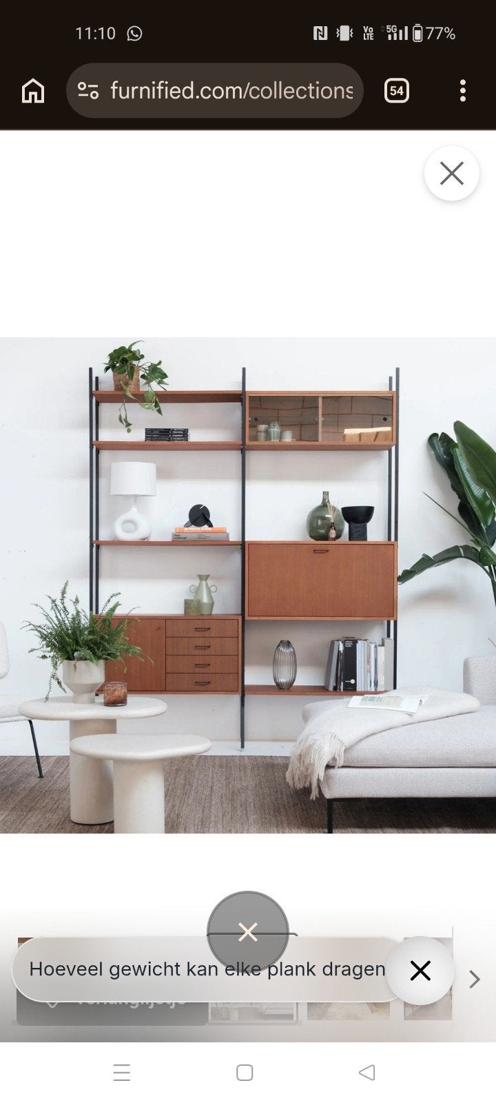 Furnified kast - Vintage Wandkast - Teak - 186×230cm, Huis en Inrichting, Ophalen