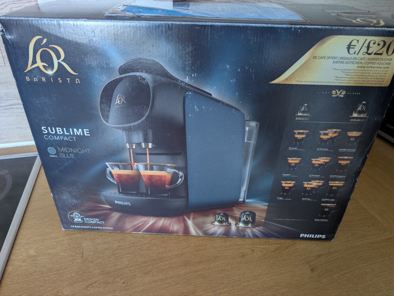 Philips  L'Or Barista Sublime LM9012/40 - Bleu, Electroménager, Cafetières, Neuf, Machine à espresso, Réservoir d'eau amovible