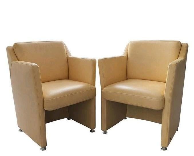 Fauteuils design Rolf Benz - sièges en cuir - lot de 2, Enlèvement