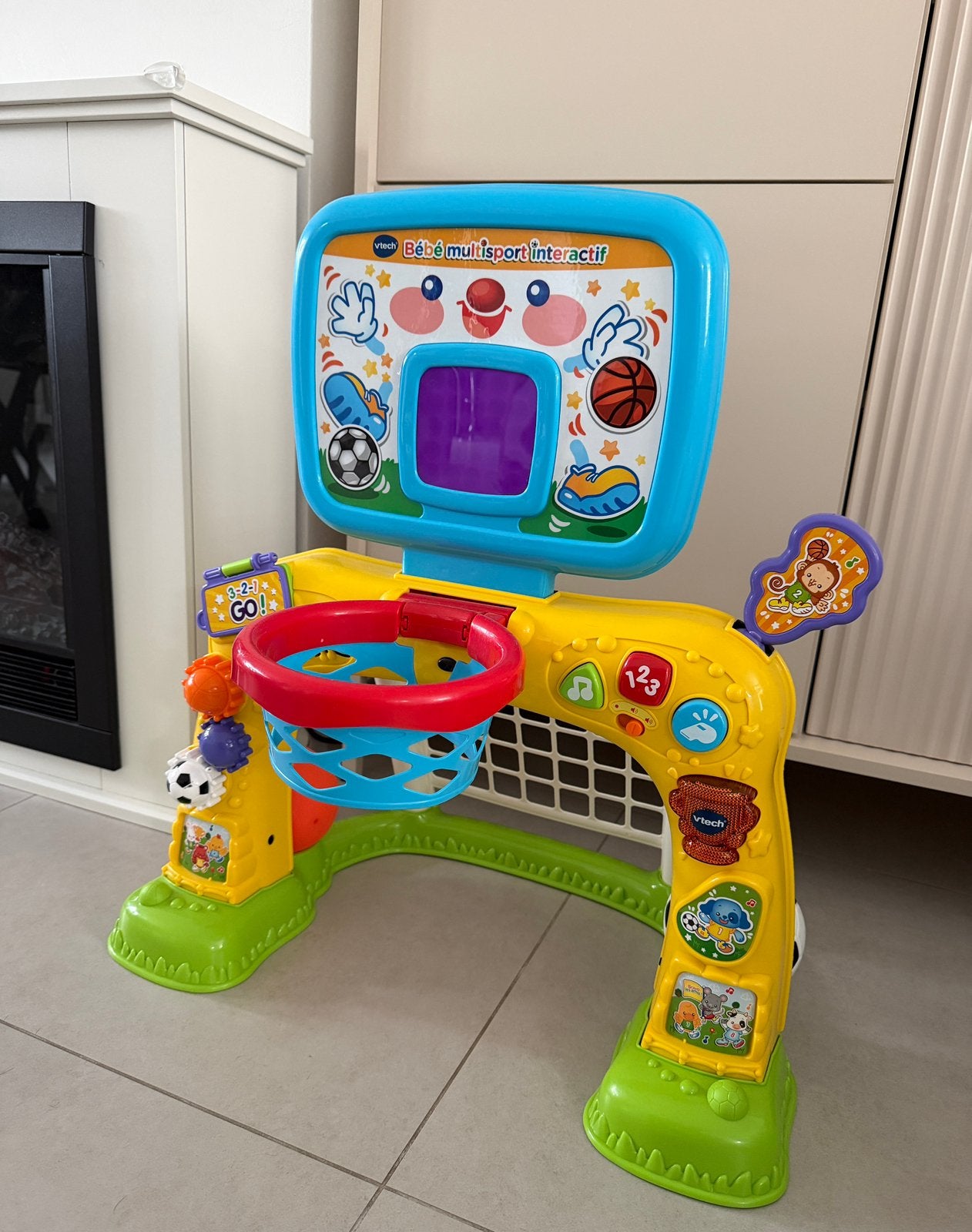 centre multisport 2-en-1 goal bébé enfant jeu vtech, Kinderen en Baby's, Ophalen, Zo goed als nieuw