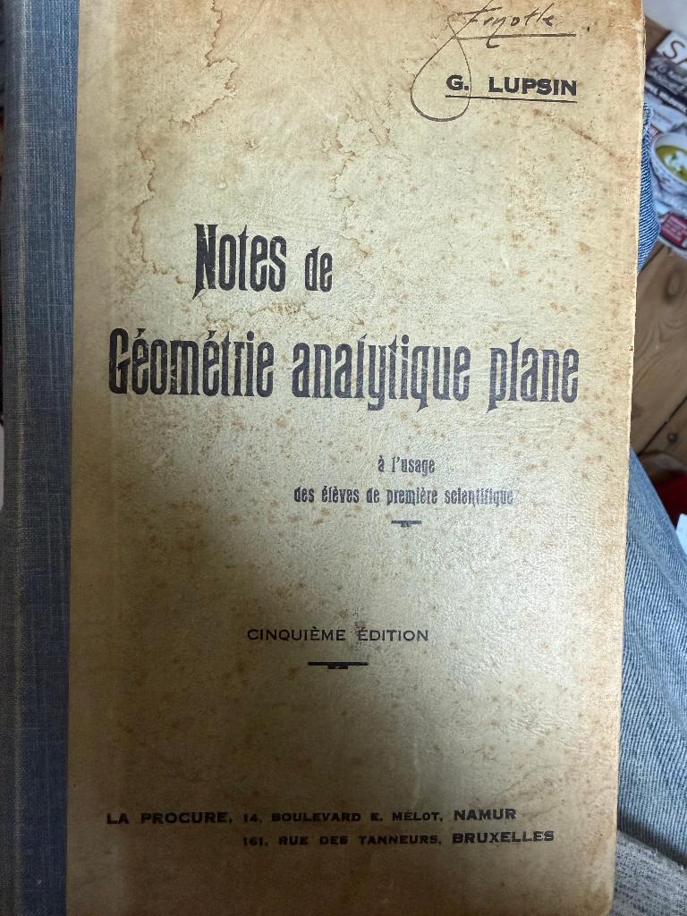 Opmerkingen over vlakke analytische meetkunde, LUPSIN, 1942, Verzenden