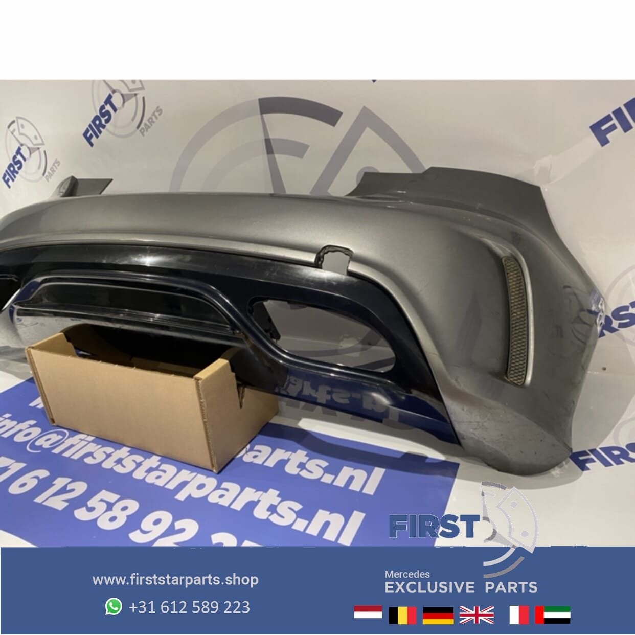 W176 A KLASSE AMG FACELIFT ACHTERBUMPER GRIJS Mercedes 2012-, Gebruikt, -, Ophalen of Verzenden, Achter
