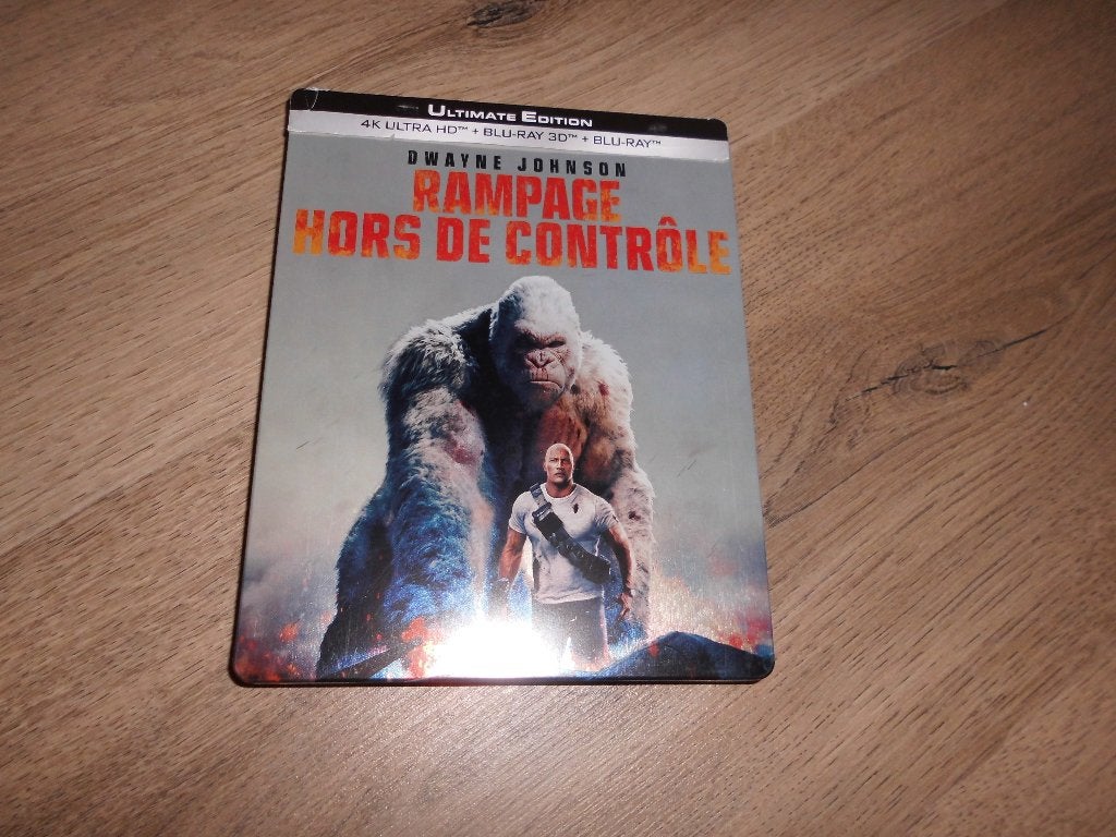 coffret steelbook 4K ultra HD + blu ray " rampage ", Enlèvement ou Envoi, Coffret
