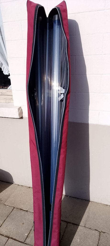 visgerief opbergtas met 6 buizen, Sports nautiques & Bateaux, Pêche à la ligne | Général, Enlèvement, Comme neuf