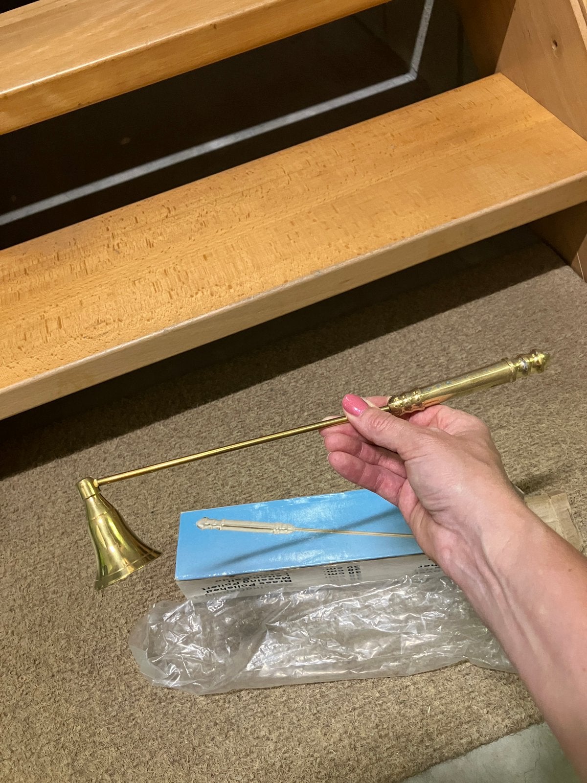 Vintage kaarsendover uit messing - volledig nieuw, Antiek en Kunst, Ophalen of Verzenden