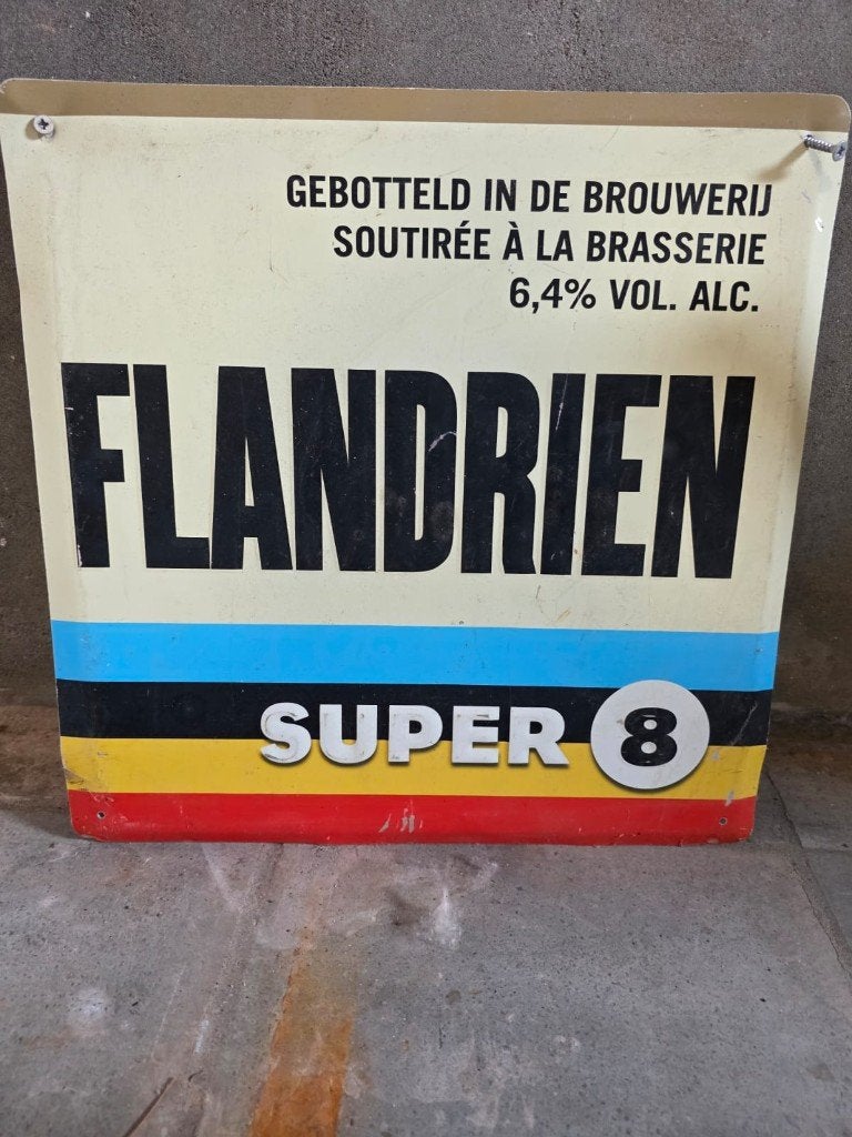 Reclamebord Super 8 Flandrien, Enlèvement, Utilisé, Panneau publicitaire