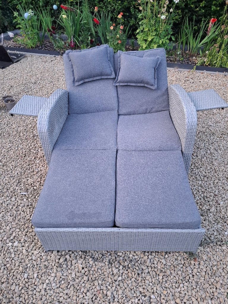 Tuinset, Tuin en Terras, Rotan, Zo goed als nieuw, Ophalen, 2 zitplaatsen