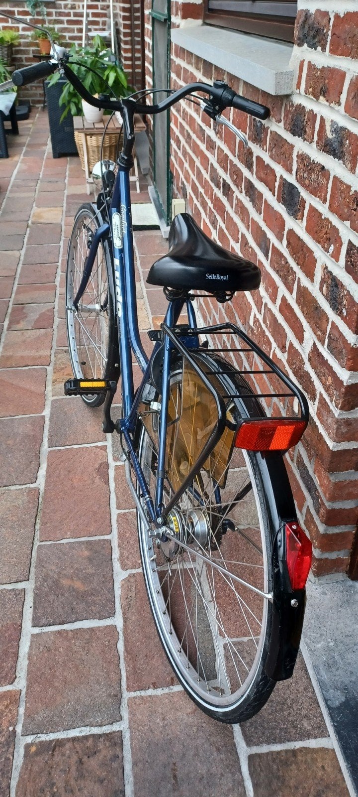 Ludo fiets, blauw, 1m50 tot 1m90., Fietsen en Brommers, (Extra) lage instap, 56 cm of meer, Zo goed als nieuw, Trommelrem