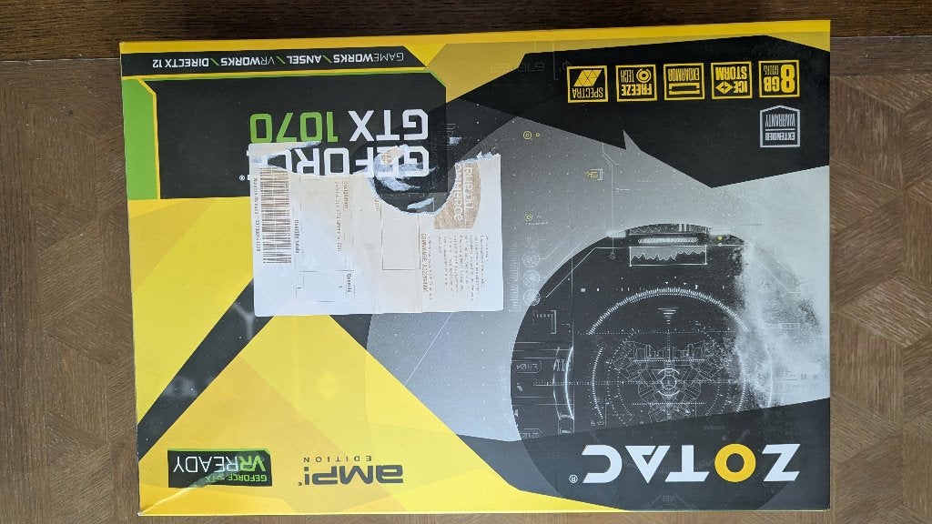 Carte graphique nvidia Zotac geforce gtx 1070, Computers en Software, Ophalen, Gebruikt, Nvidia