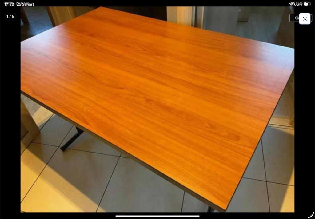 Stevige bureau tafel met inklapbare poten, Ophalen, Gebruikt