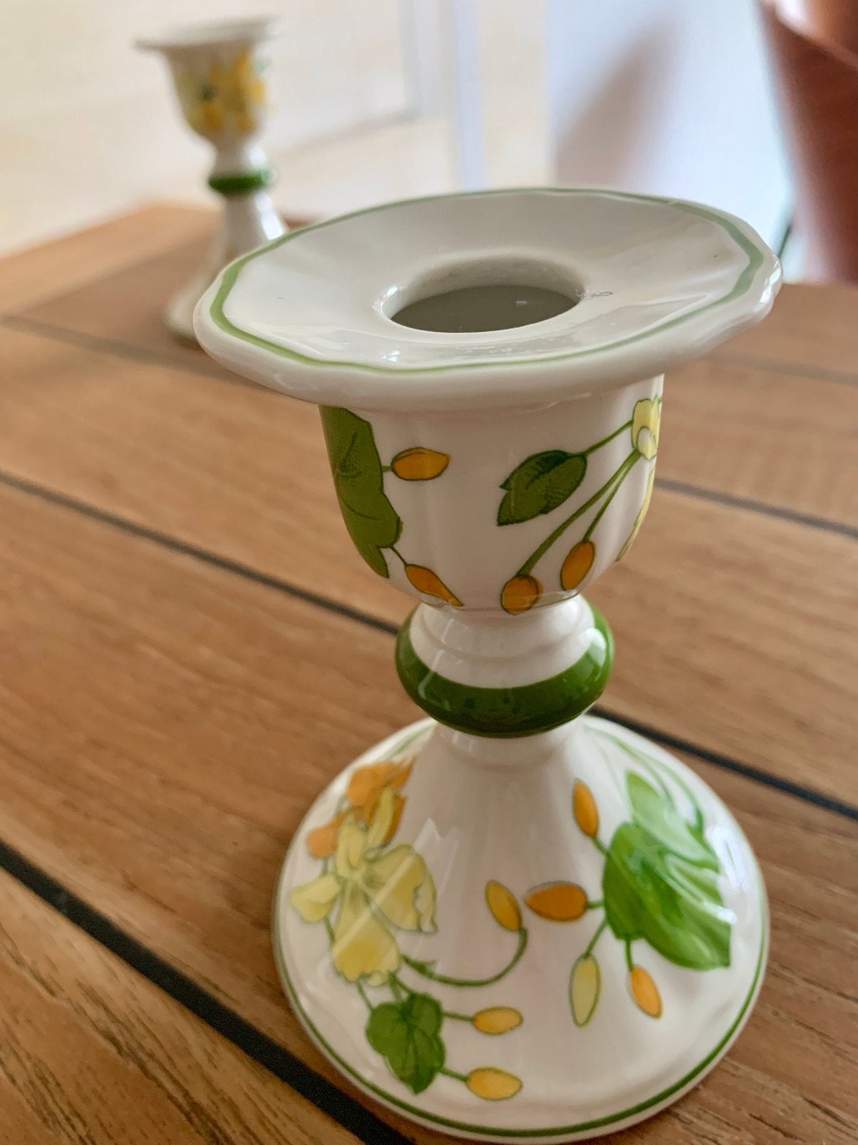 Kandelaars Villeroy & Boch.  Vintage jaren 80 2stuks, Ophalen, Keramiek of Aardewerk