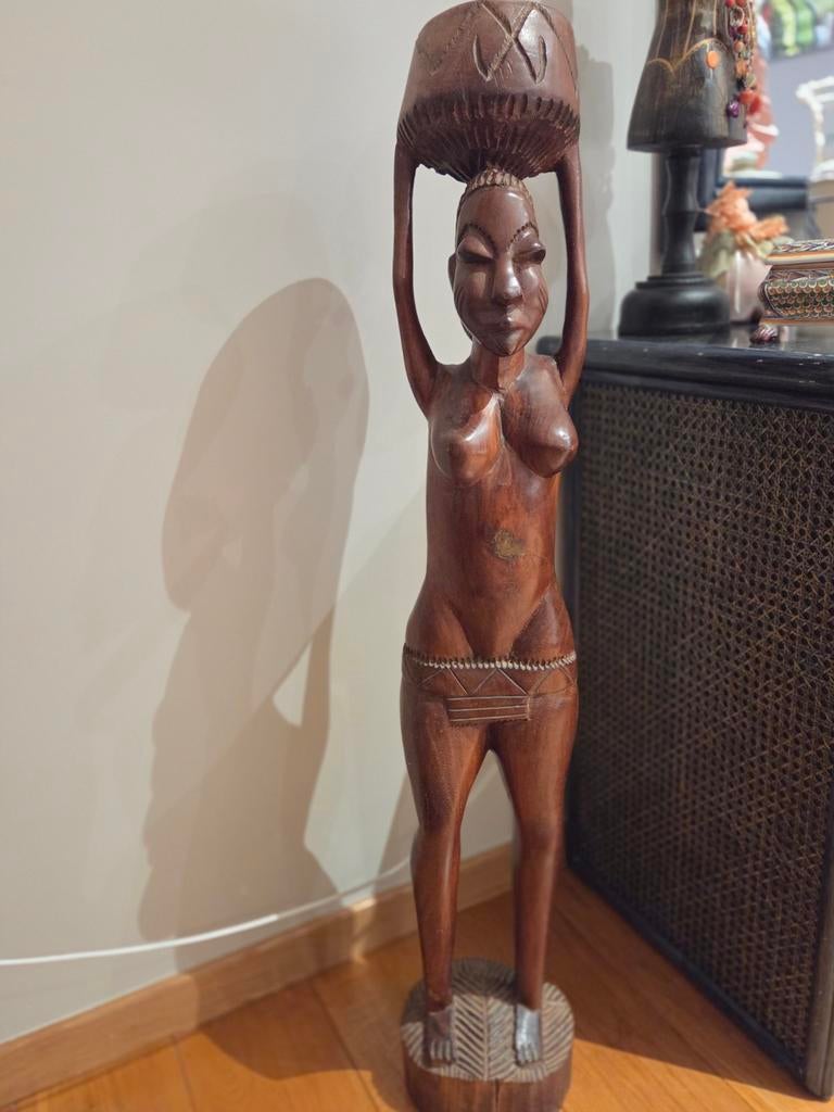 Afrikaans houten beeld, Ophalen