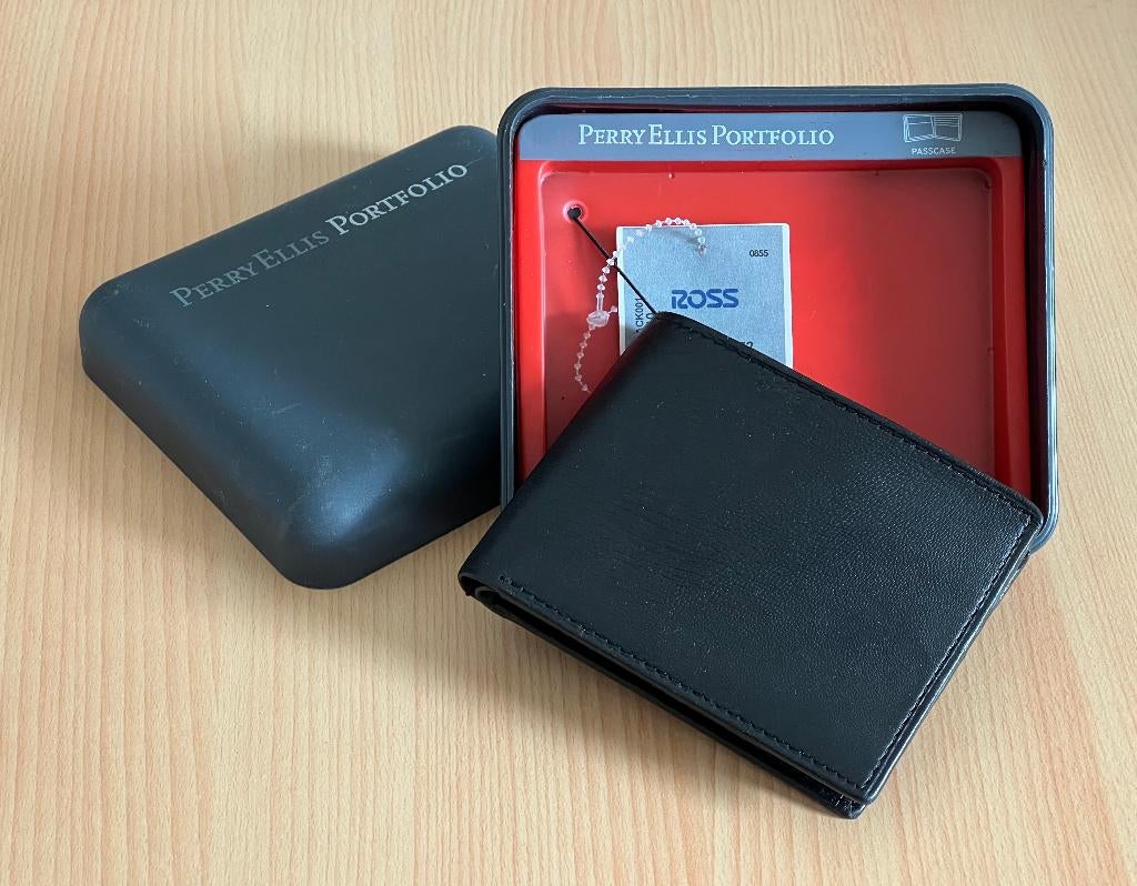 Portefeuille homme Perry Ellis en cuir (2010), Bijoux, Sacs & Beauté, Porte-monnaie & Portefeuilles, Neuf, Autres marques, Cuir