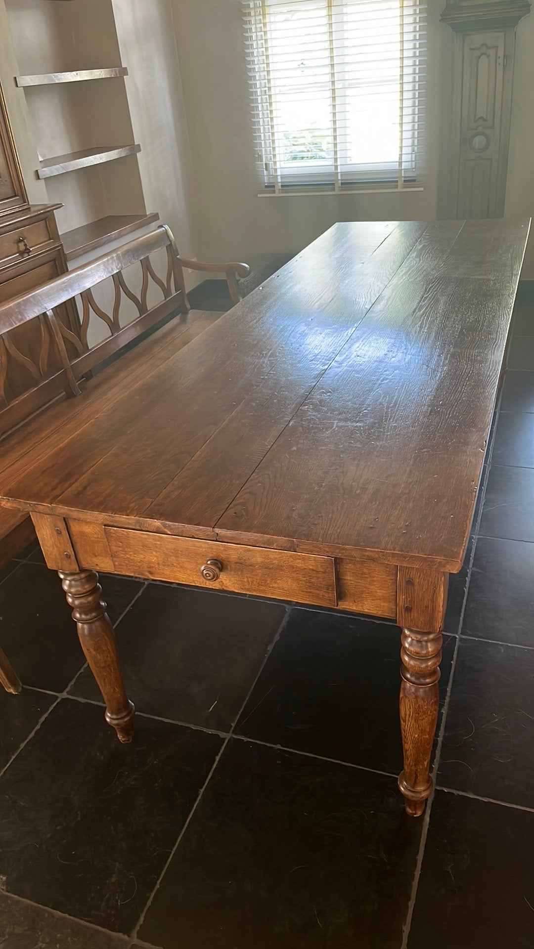 Grande table en chêne., Antiquités & Art, Enlèvement