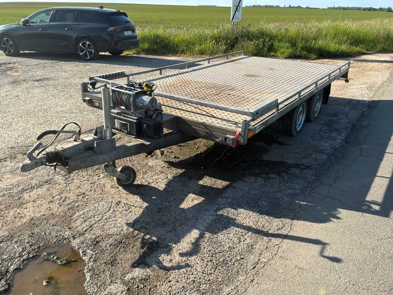 1994 J.C Beckers dubbelassige aanhangwagen - gegalvaniseerd, Auto diversen, Aanhangers en Bagagewagens, Gebruikt