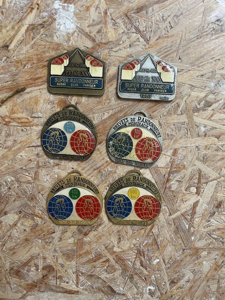 Lot 6 médailles Audax Club Parisien Brevets de Randonneurs, Enlèvement ou Envoi, Autres types