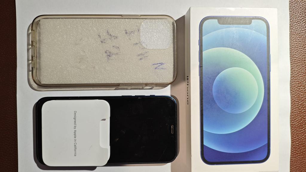 iPhone 12 Blauw 64GB - GOEDE STAAT - Originele doos, Telecommunicatie, Mobiele telefoons | Apple iPhone, Blauw, 78 %, Ophalen of Verzenden