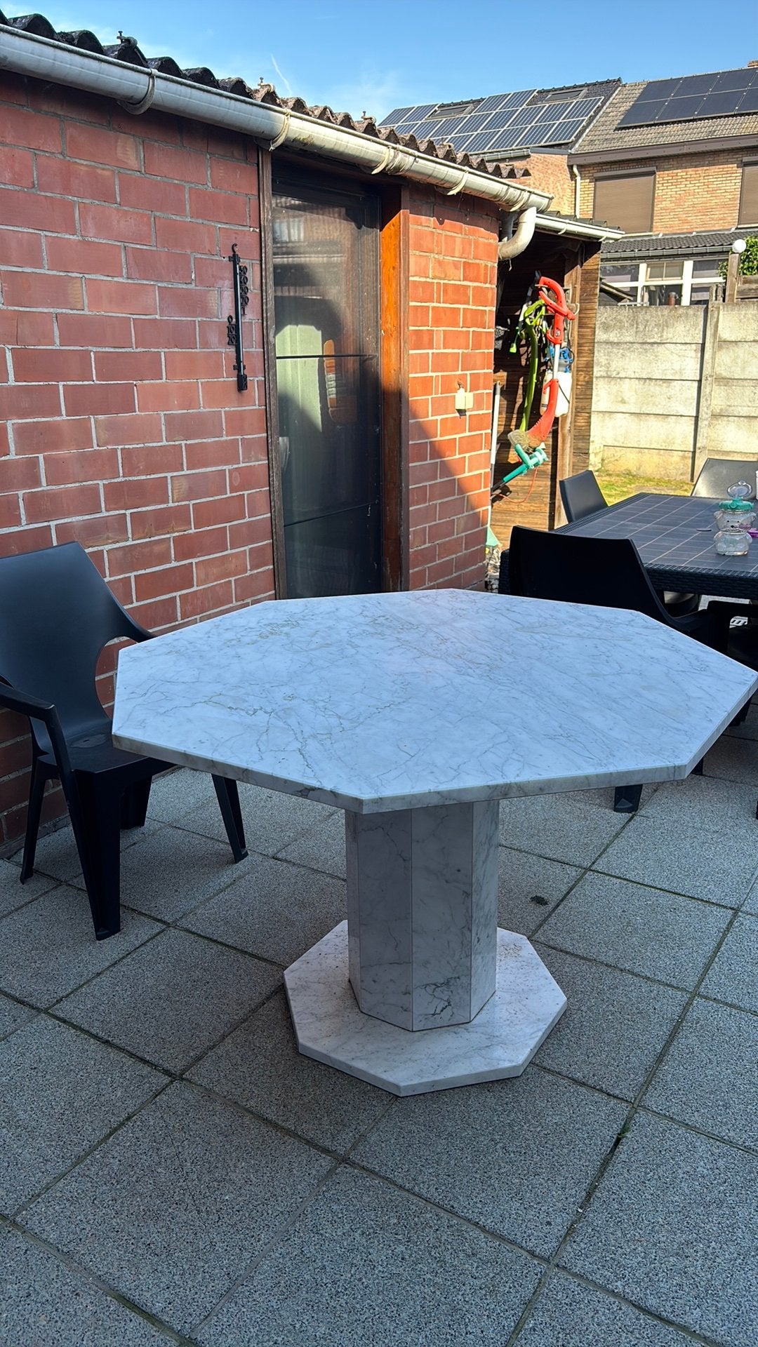Marmeren tafel carera marmer, Huis en Inrichting, Ophalen, Zo goed als nieuw